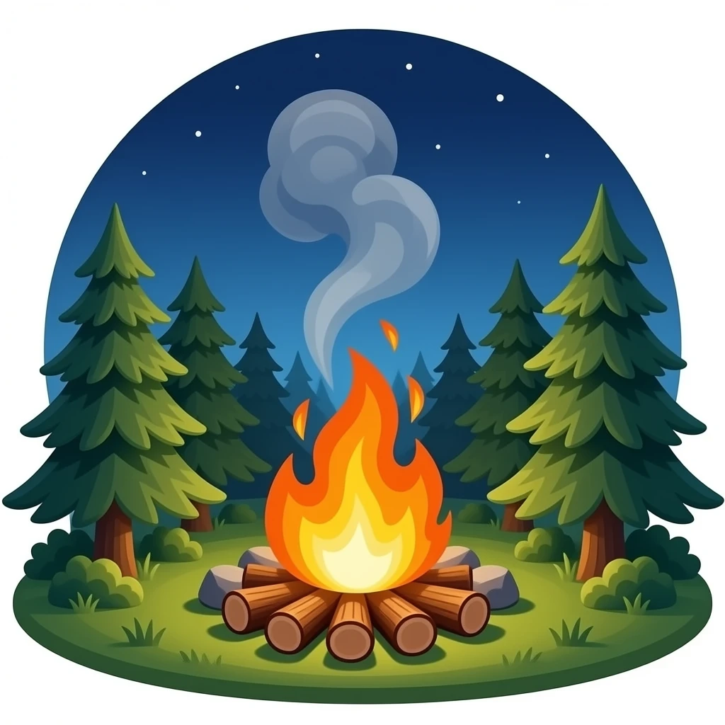 camp fire emoji