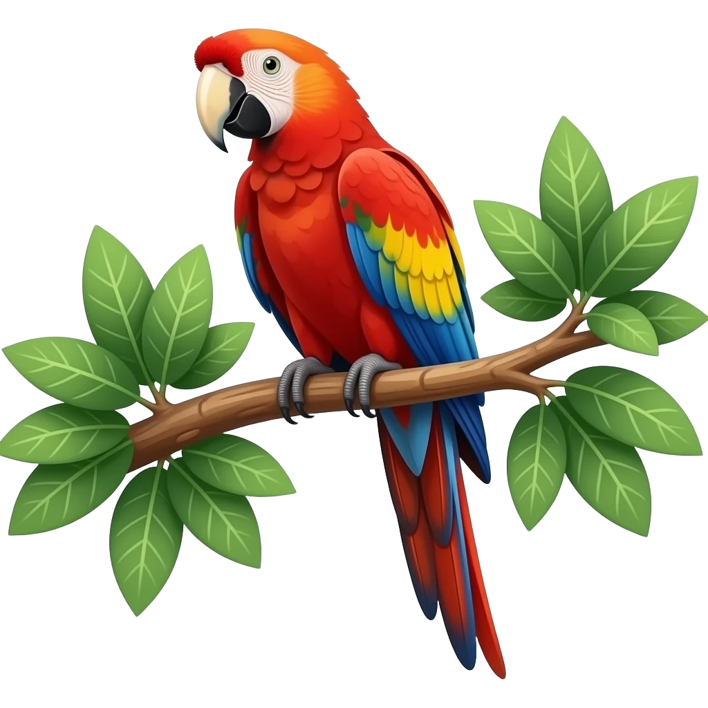 Scarlet macaw emoji
