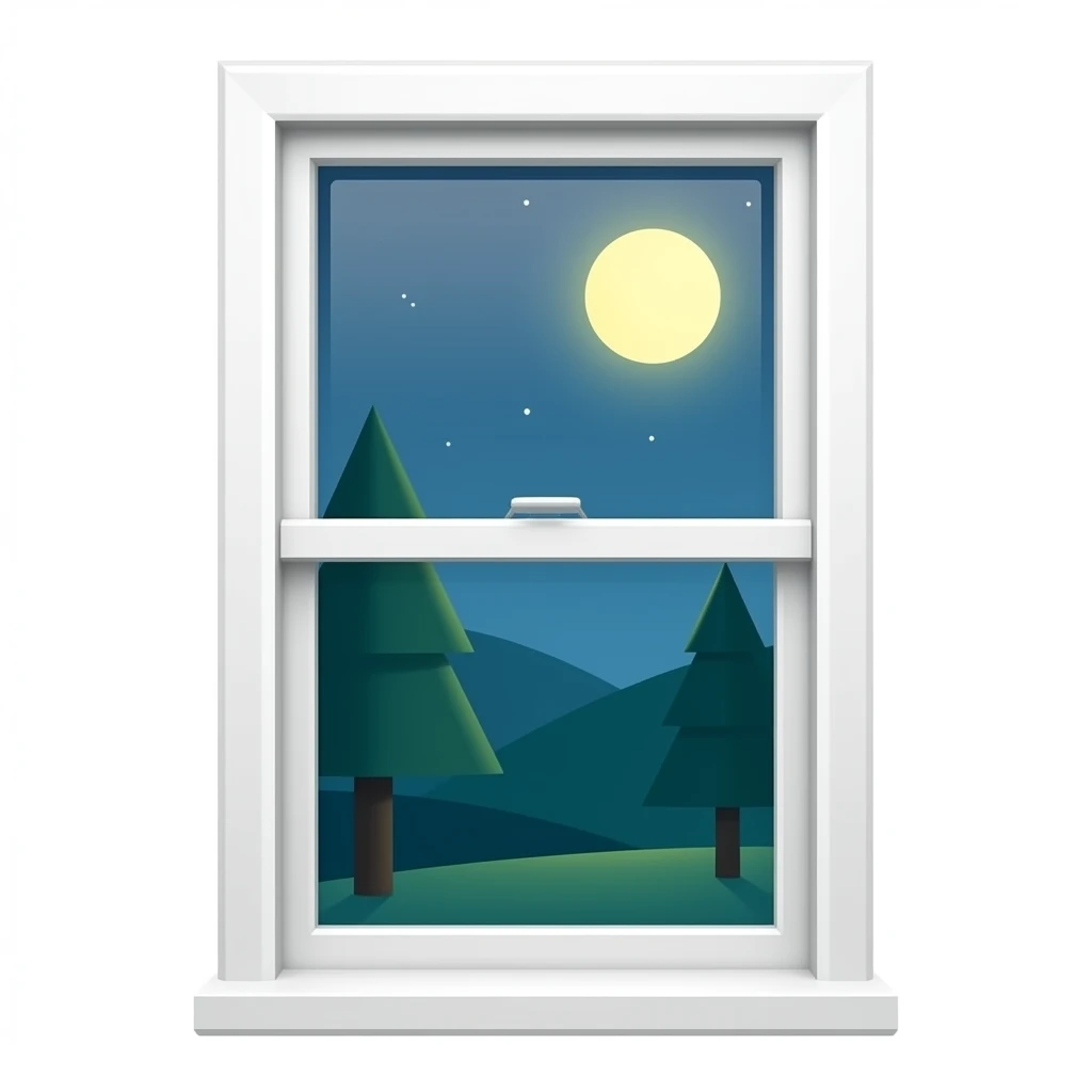 narrow window inside the house emoji