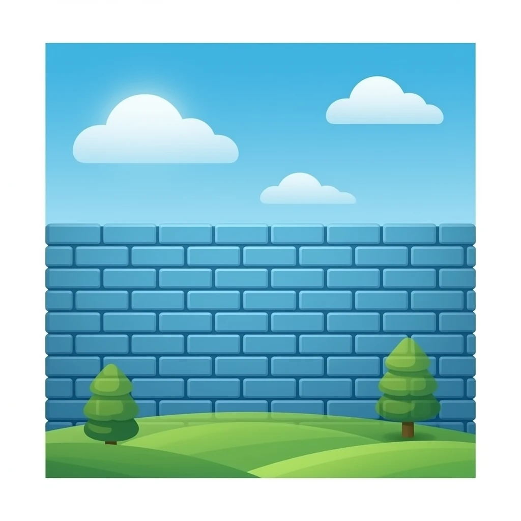 blue brick wall emoji