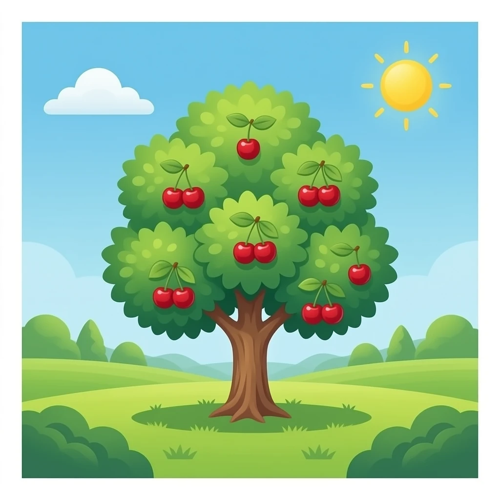small early cherries on the tree emoji