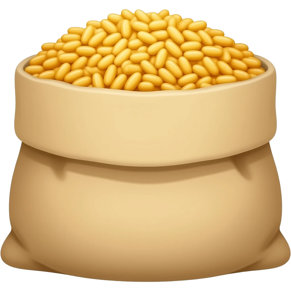 a bag of grain emoji