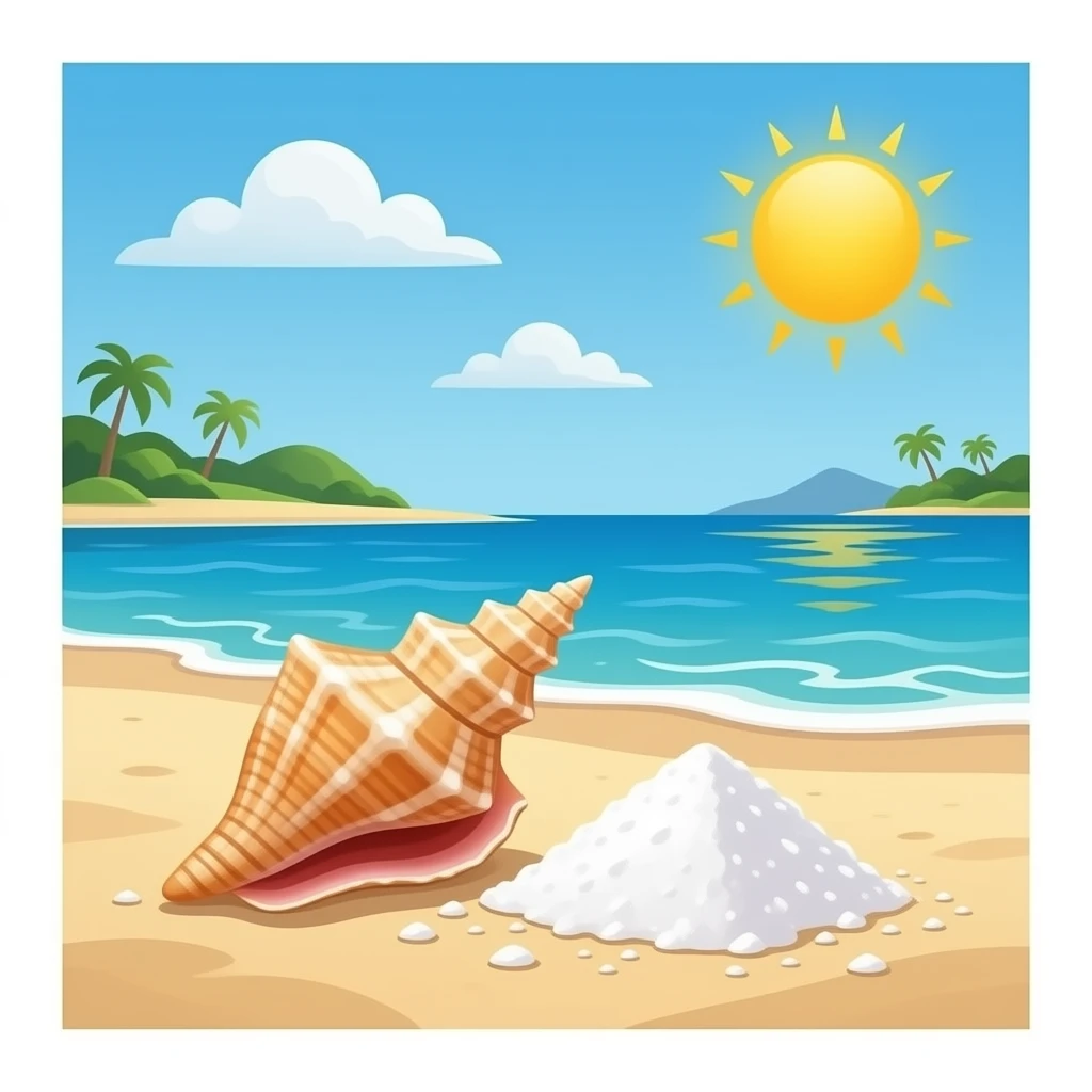 seashells salt beach emoji | AI Emoji Generator