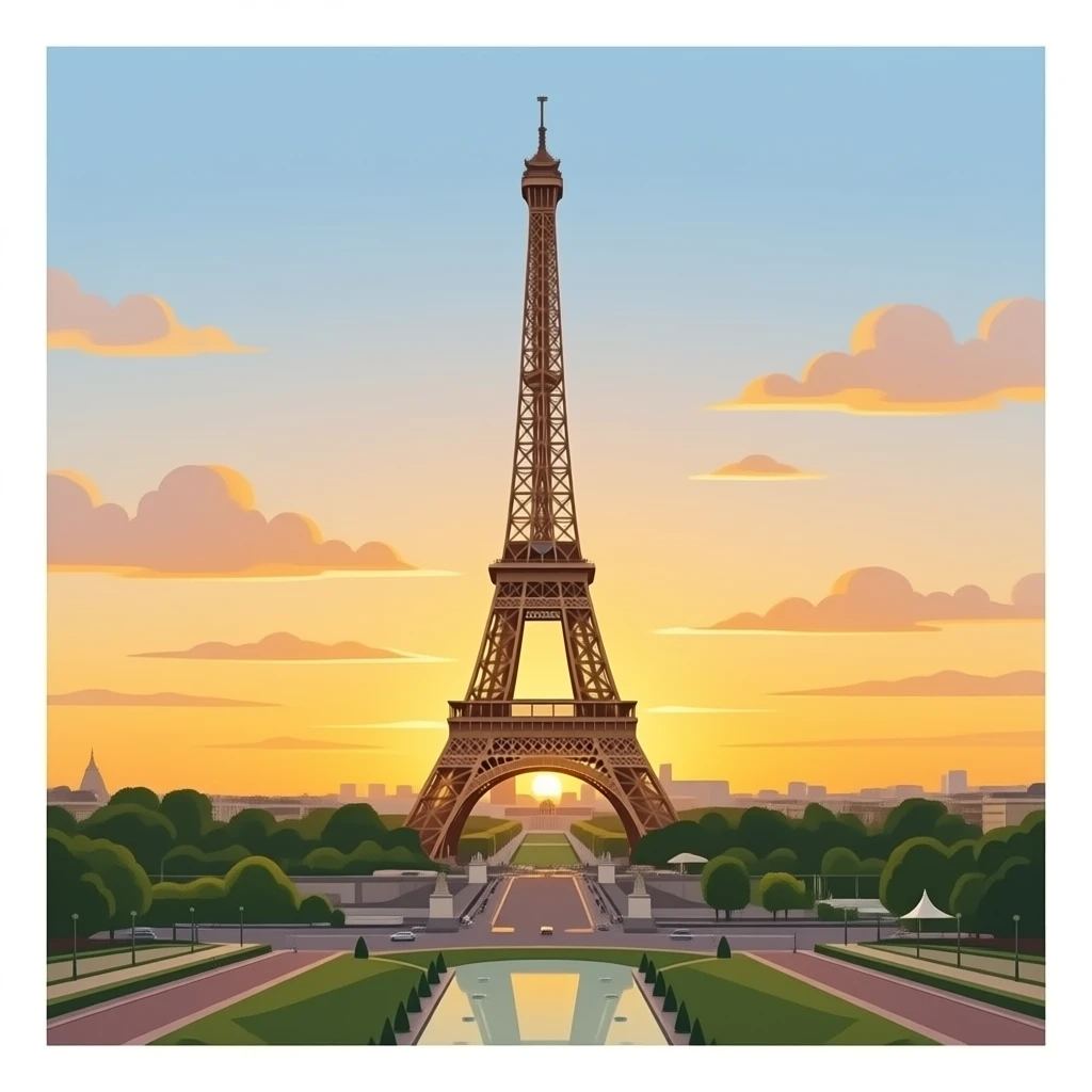 Torre eiffel atardecer emoji