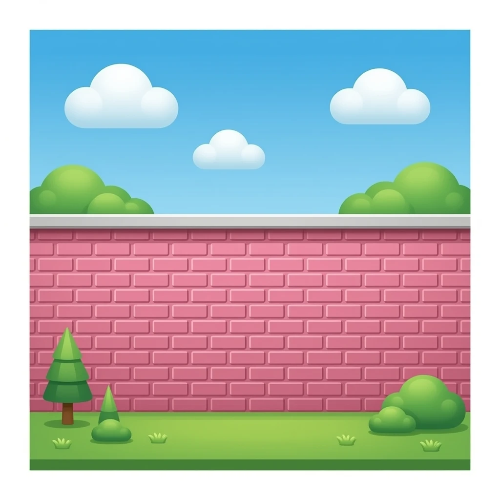 Pink wall bricks emoji