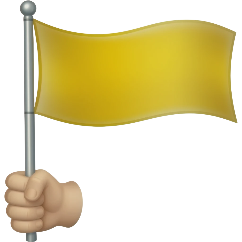 Золотой флаг без надпи которая держит флагсей без столба без палки emoji
