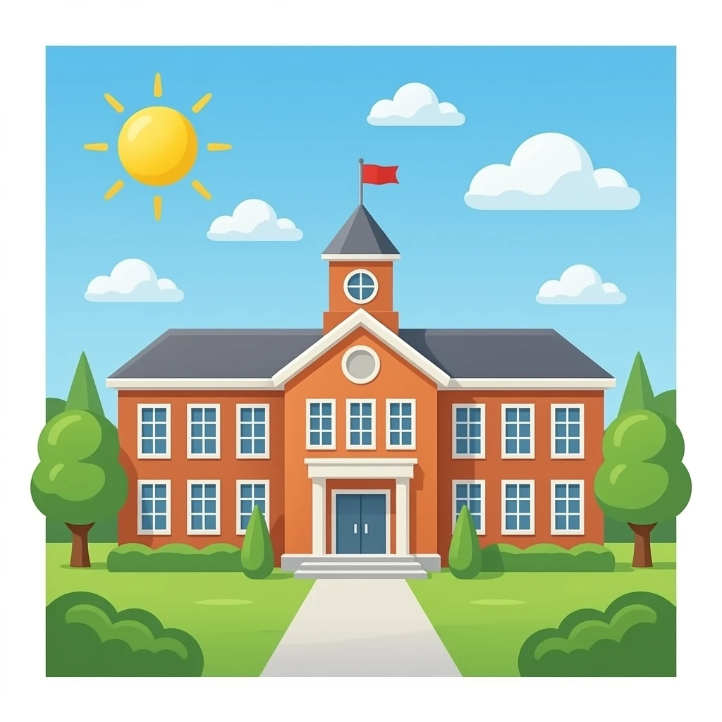 School building emoji