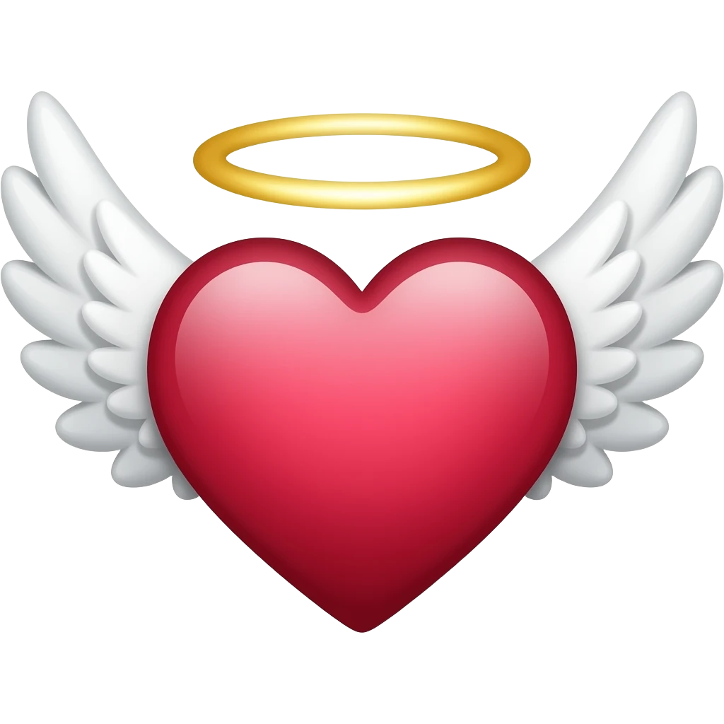 Angel heart emoji