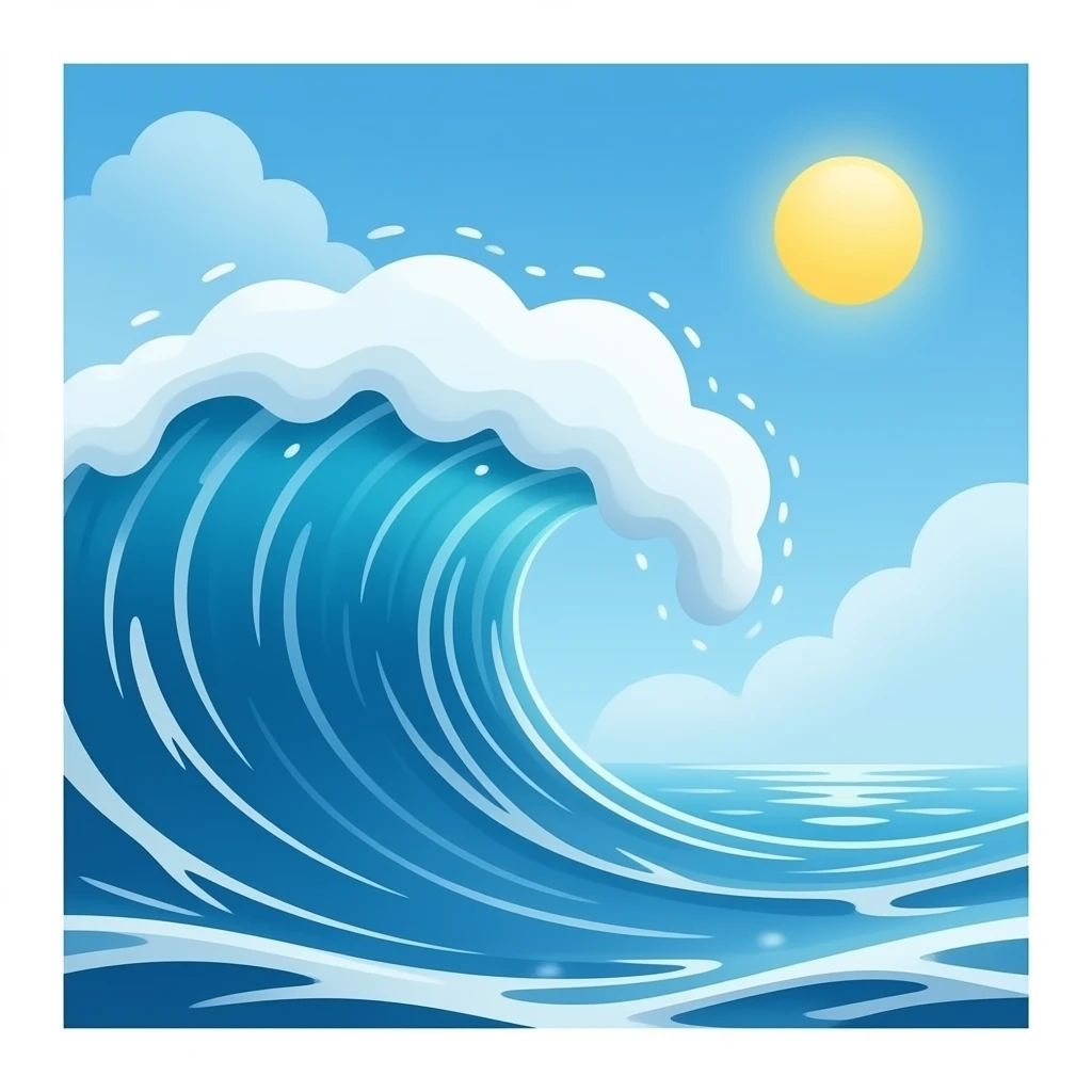 ocean wave emoji