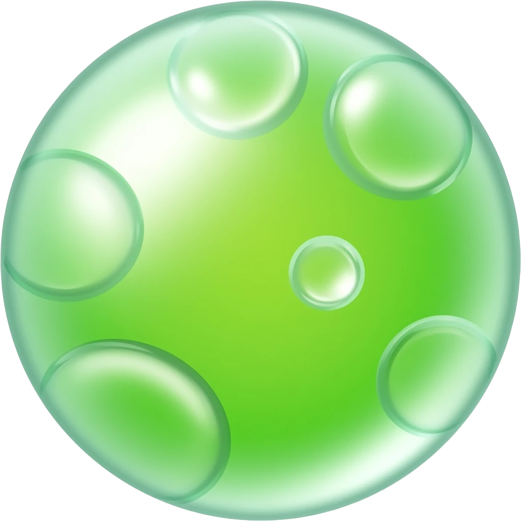 Green Acid bubbles (like this 🫧) emoji