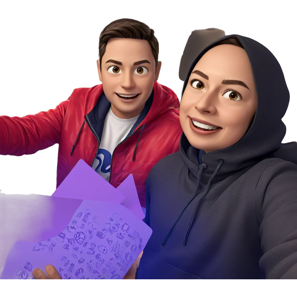 boys taking a selfie emoji