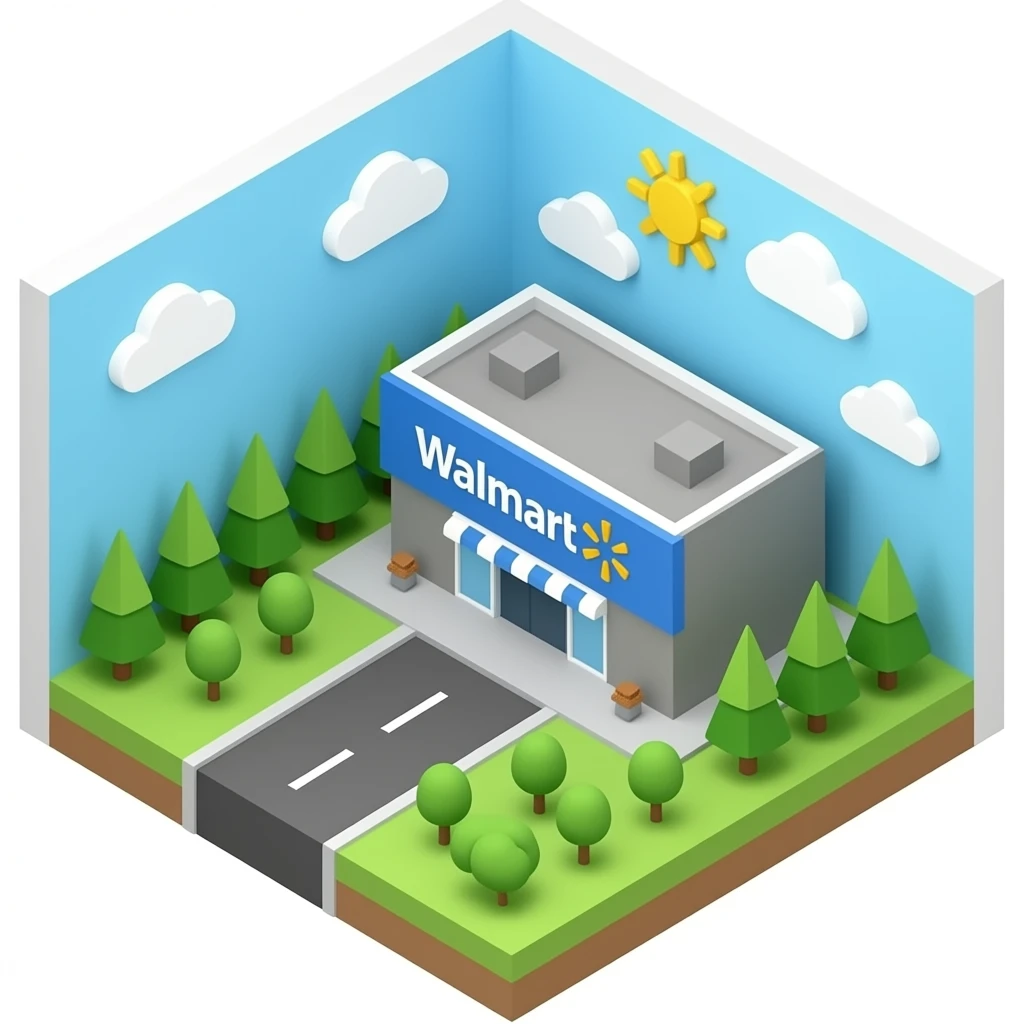 Isometric Walmart emoji