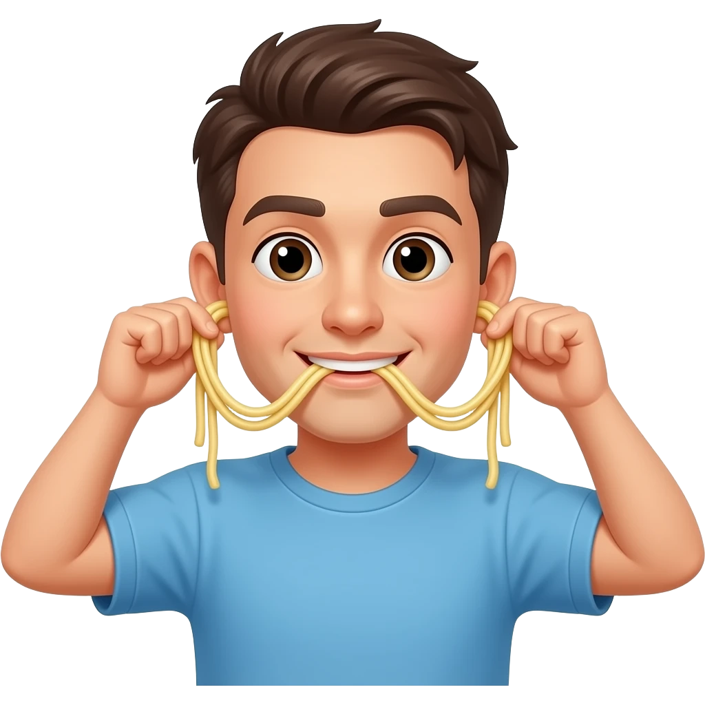 вешают лапшу на уши руками emoji