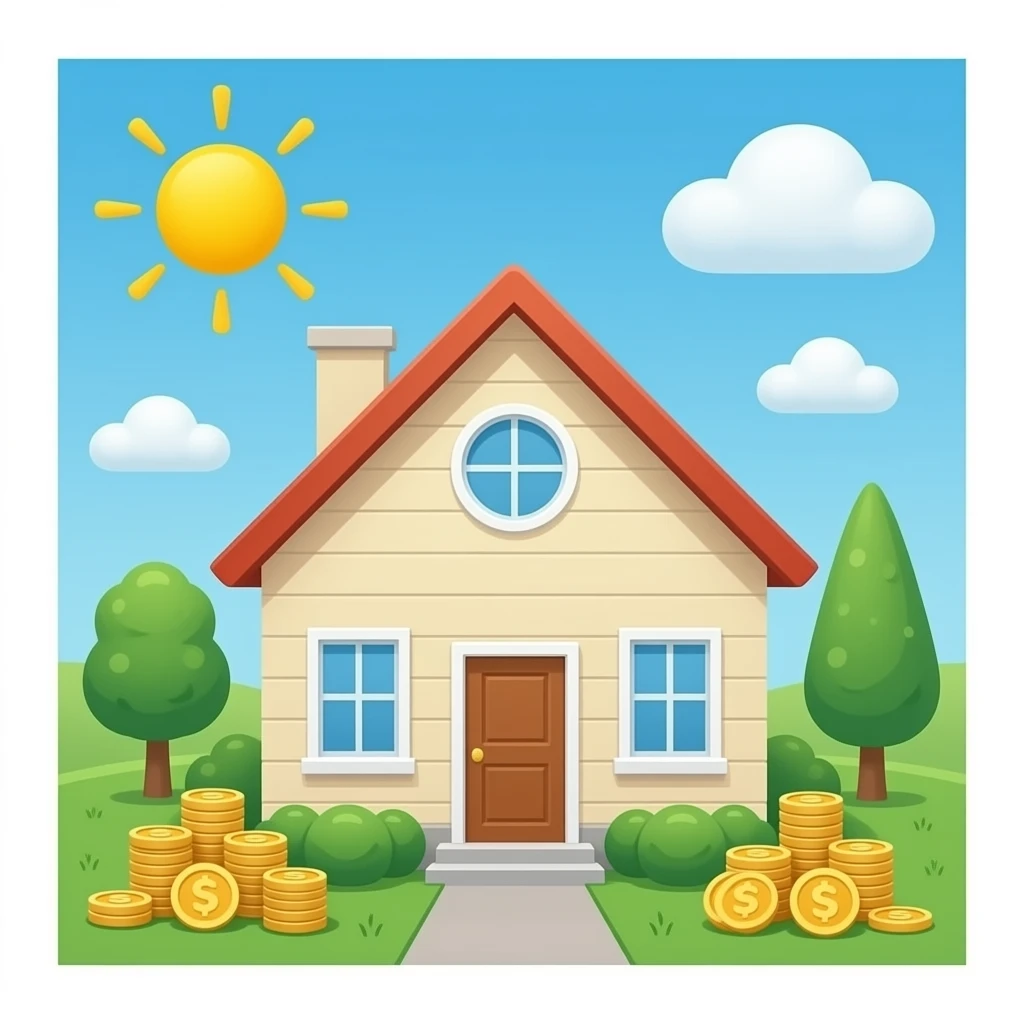 house with cash emoji