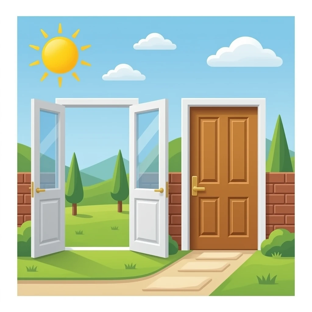 puertas y ventanas abuertas y cerradas emoji