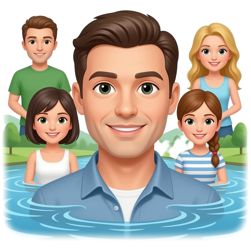 Люди в речке emoji