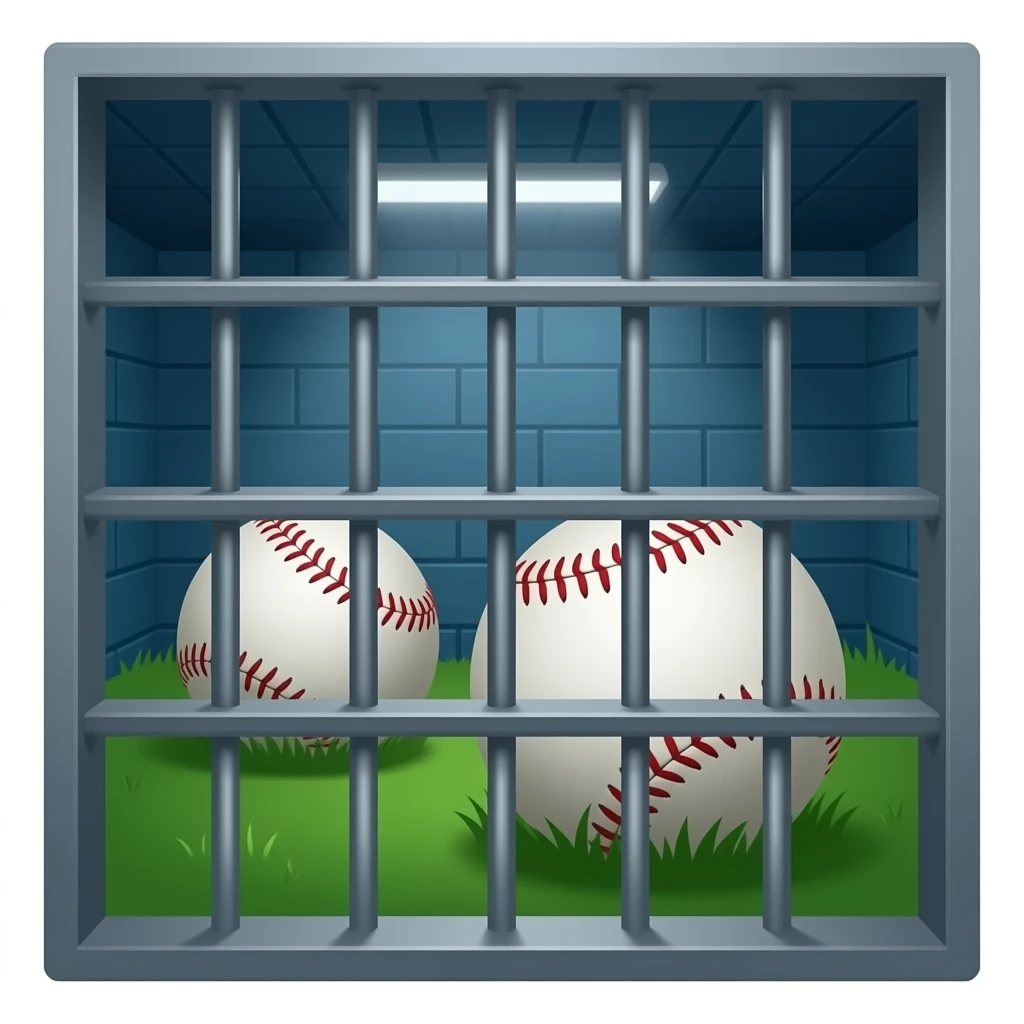 baseballs in jail emoji