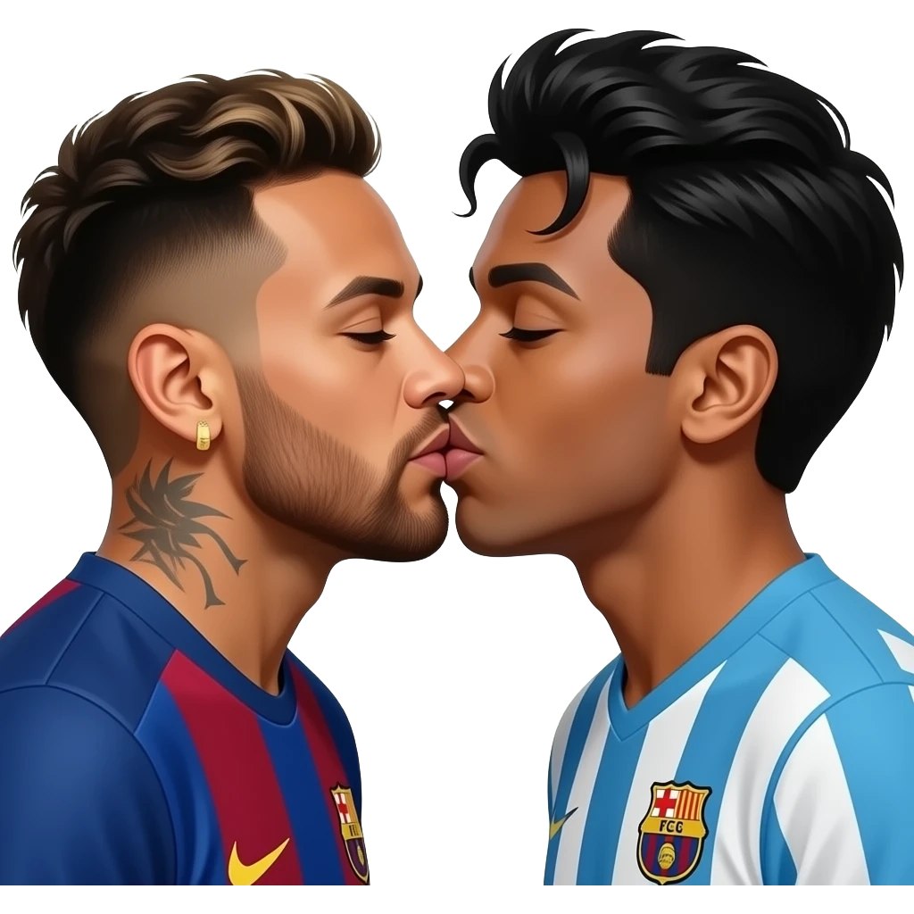 Neymar beijando a pablo vittar emoji