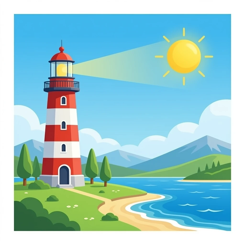 Red lighthouse emoji