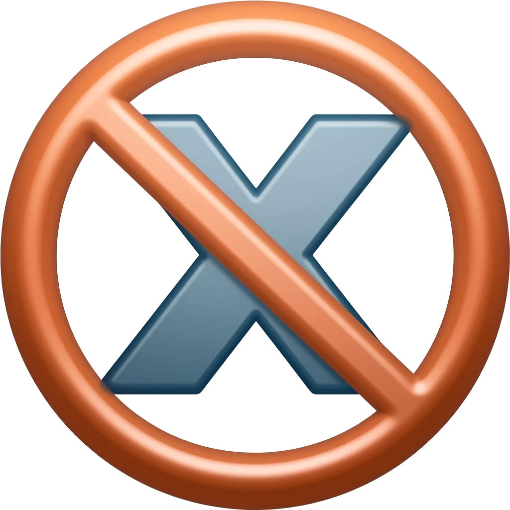 X (금지) emoji
