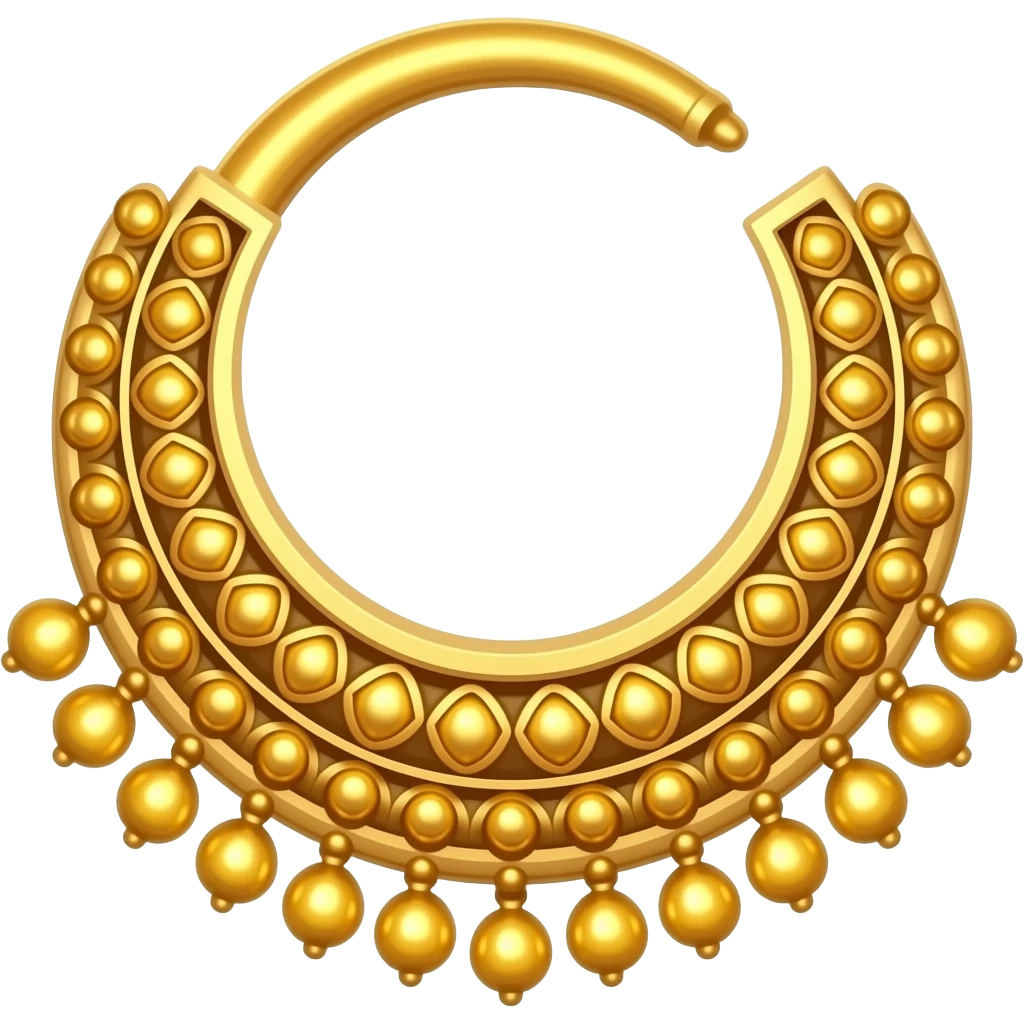 golden jhumka emoji