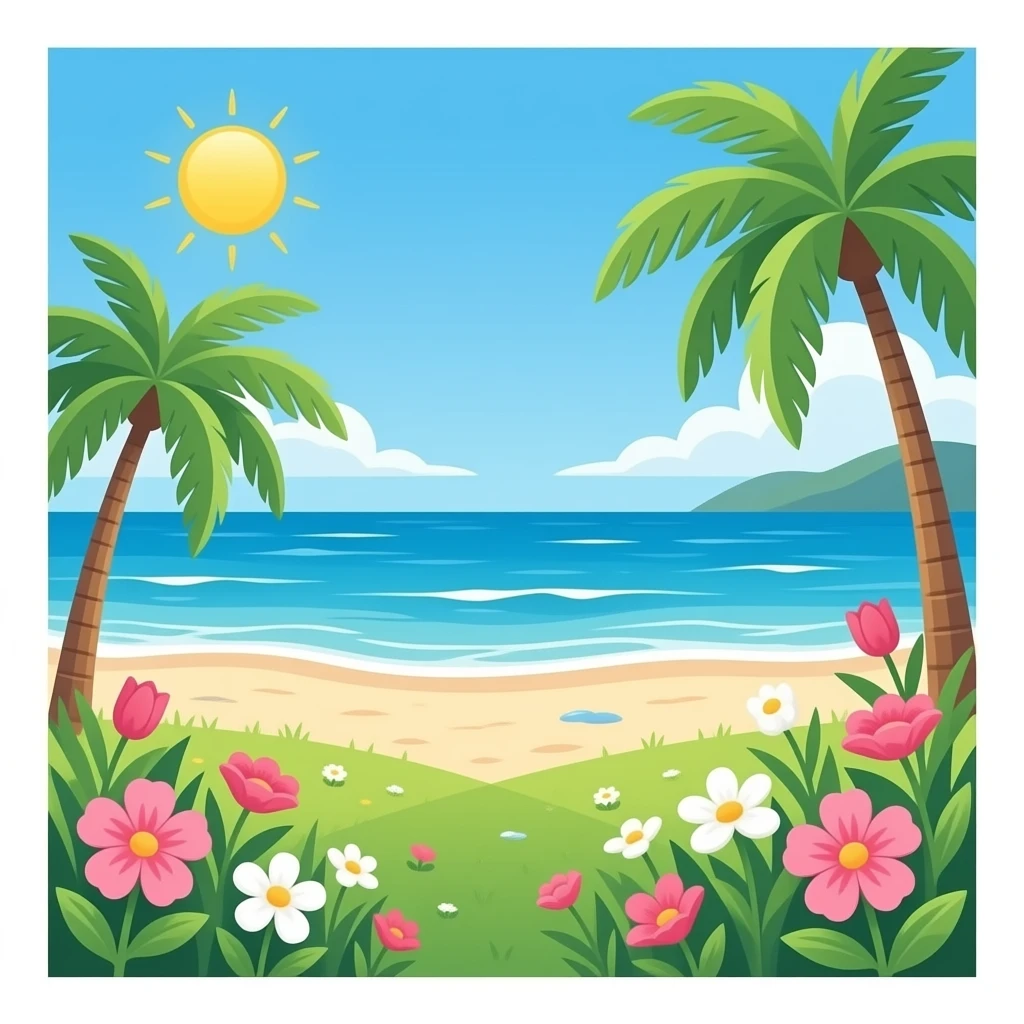 FLOWER BEACH emoji