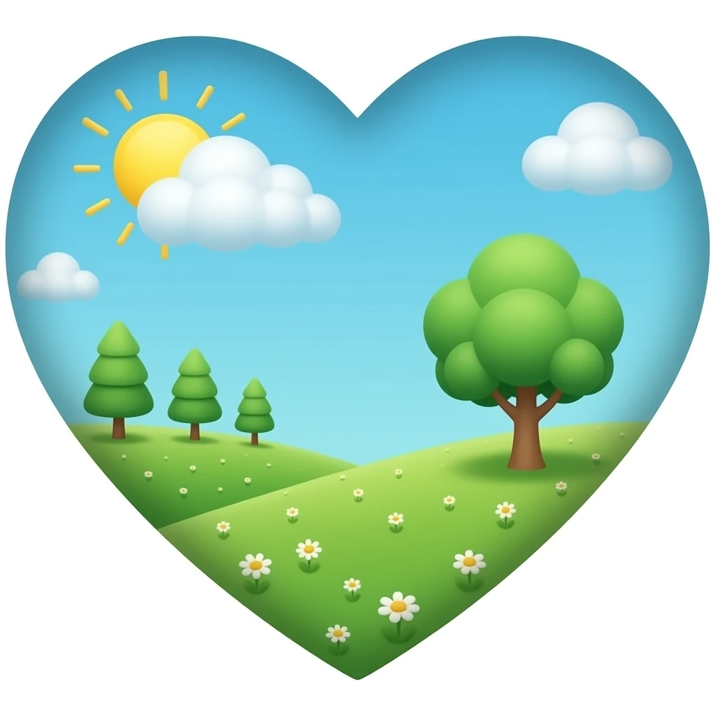 Heart background emoji