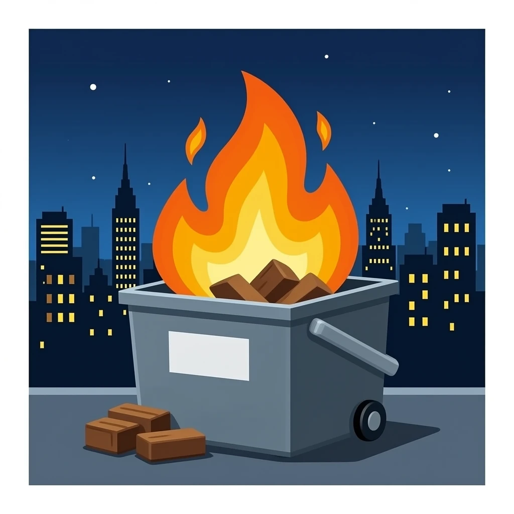 Dumpster fire emoji