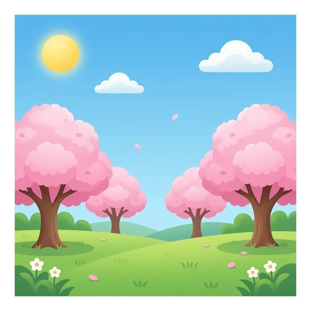 Pink cherry blossom emoji