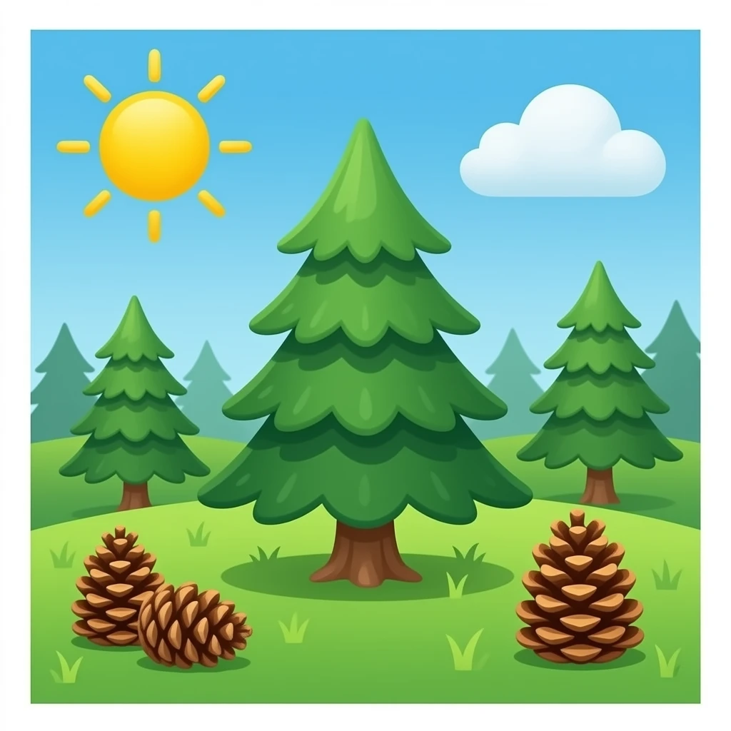 Pinecones in the Tree emoji