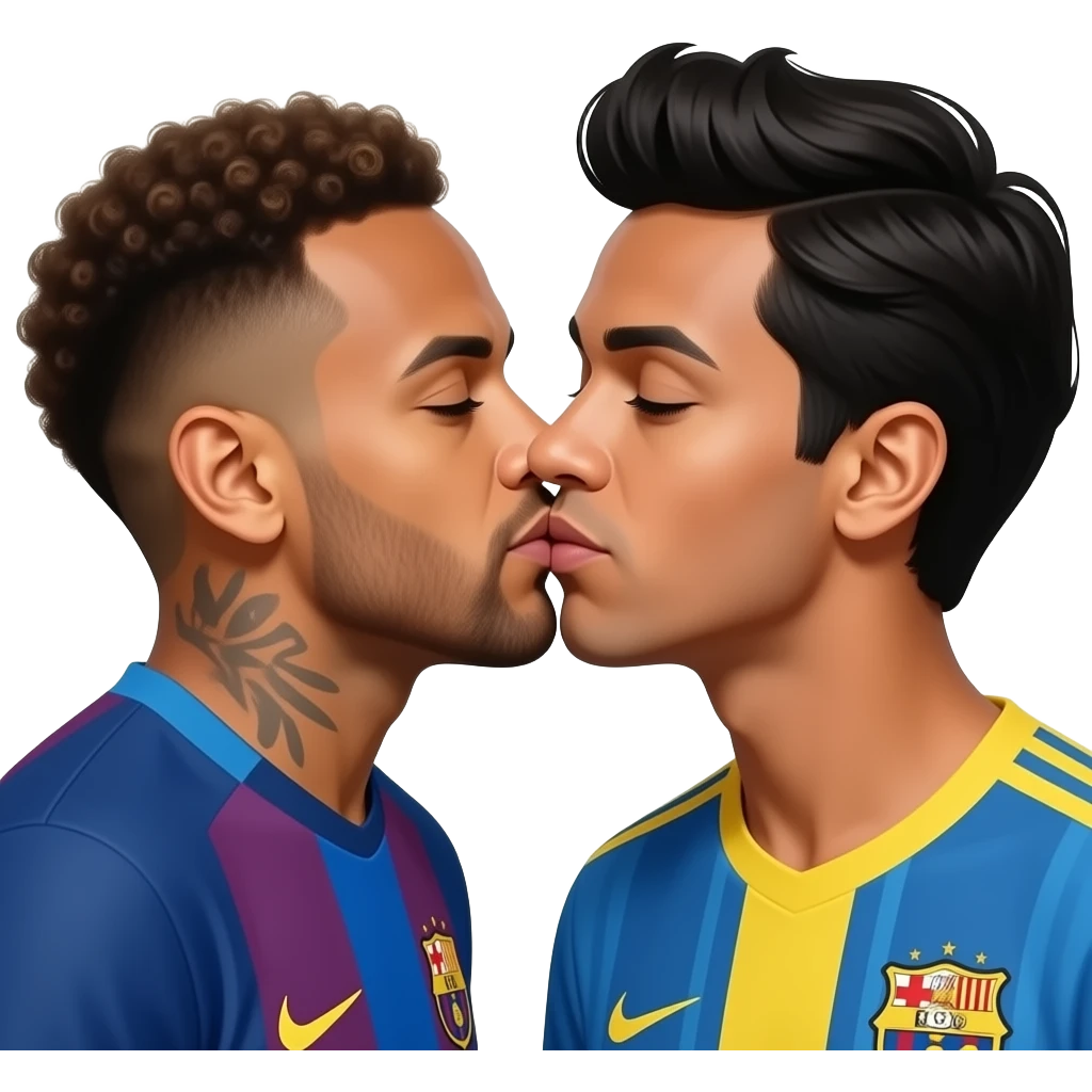 Neymar beijando a pablo vittar emoji