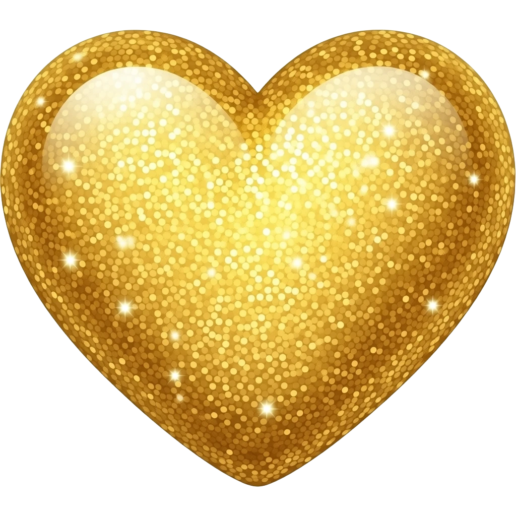 Small true gold sparkling heart emoji emoji | AI Emoji Generator