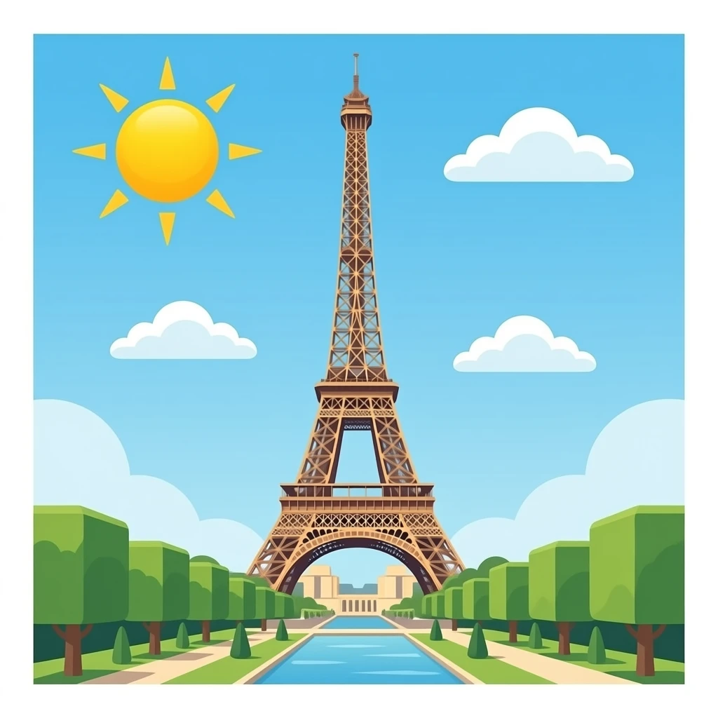 Eiffel tower without background emoji