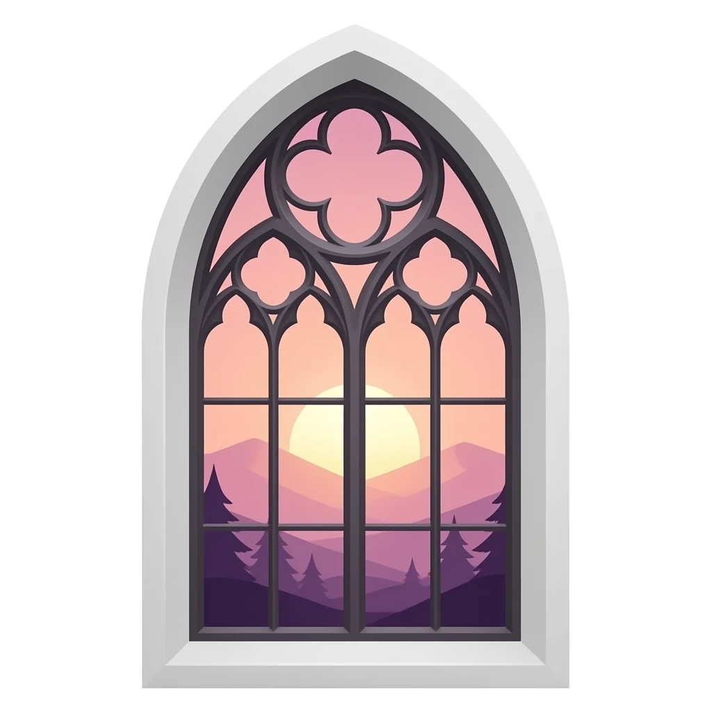 goth architecture window warm pink structure emoji