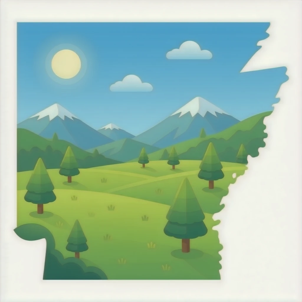 Arkansas flag map emoji