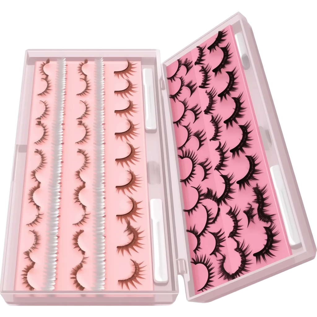 Pink Lash cluster boxes emoji