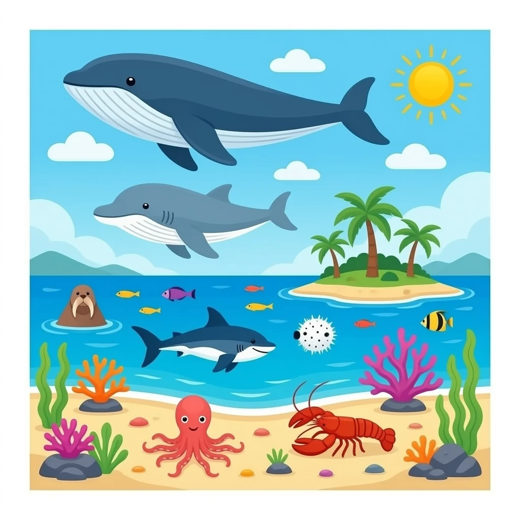 🐳🐋🐬🦭🐟🐠🐠🐟🐡🦈🪸🪼🦑🦐🦞🐙🏝🏞🏖 emoji