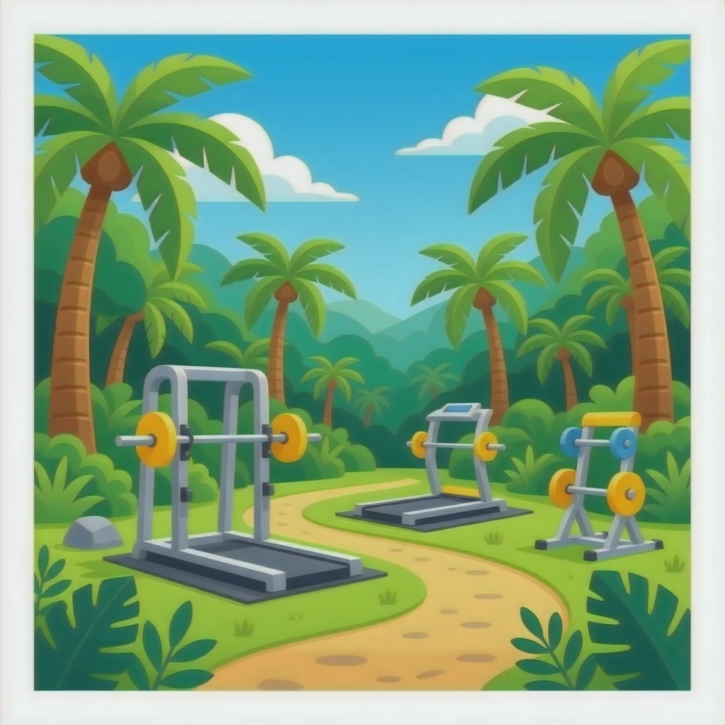jungle themed gym emoji