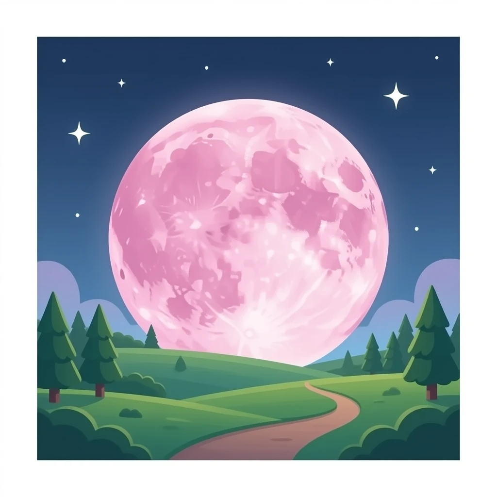 Lune rose emoji