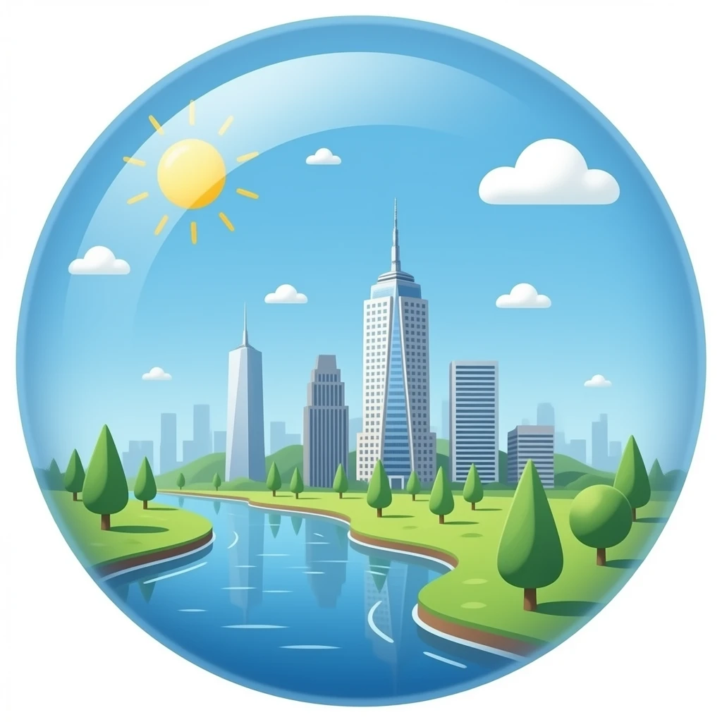 Big blue bubble office emoji