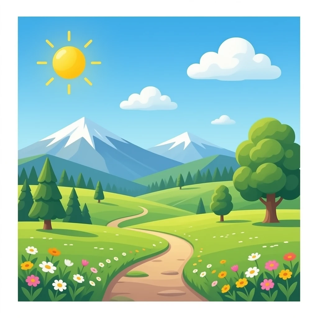 landscape painting emoji