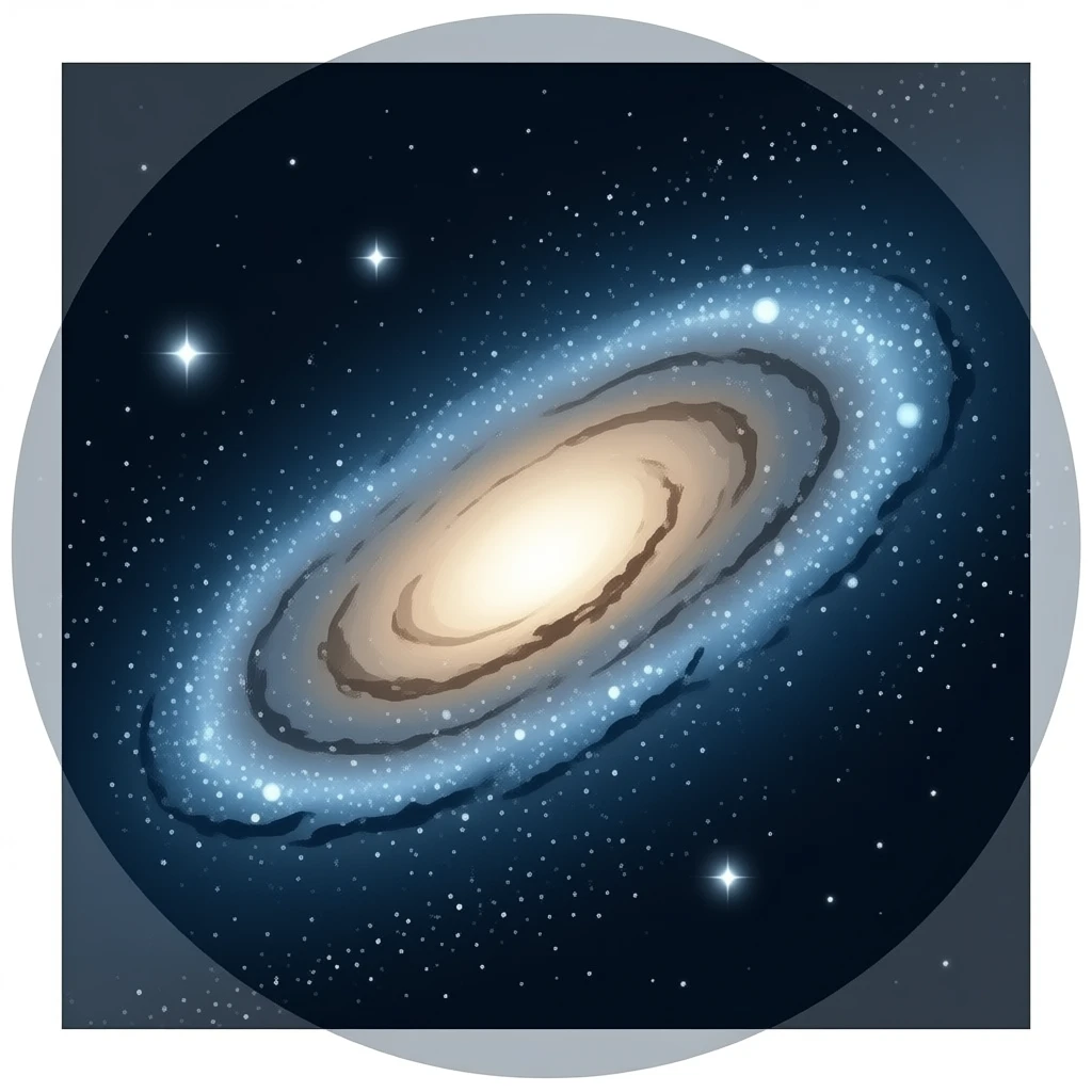 milky way galaxy viewed from top-down showing the arms of each spiral emoji