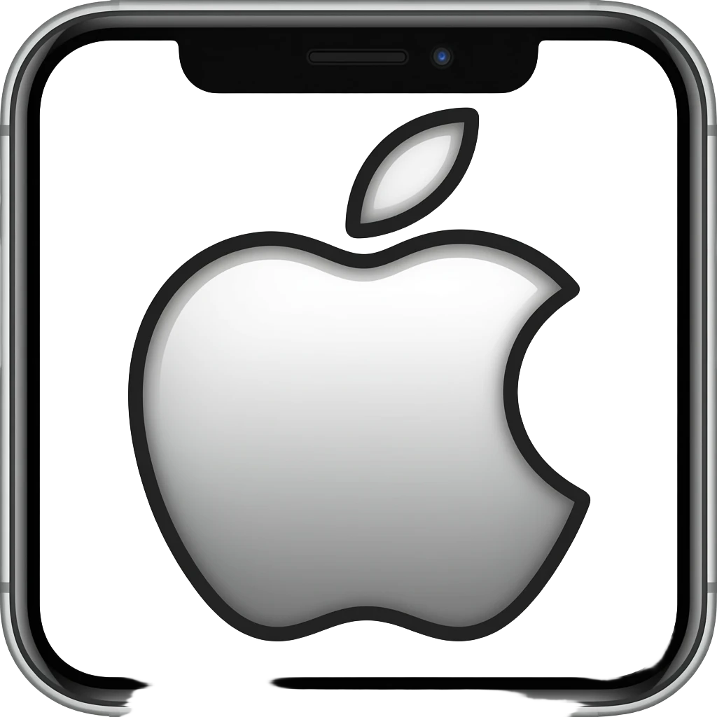 A classic style whip in the style of an emoji on an Apple device emoji
