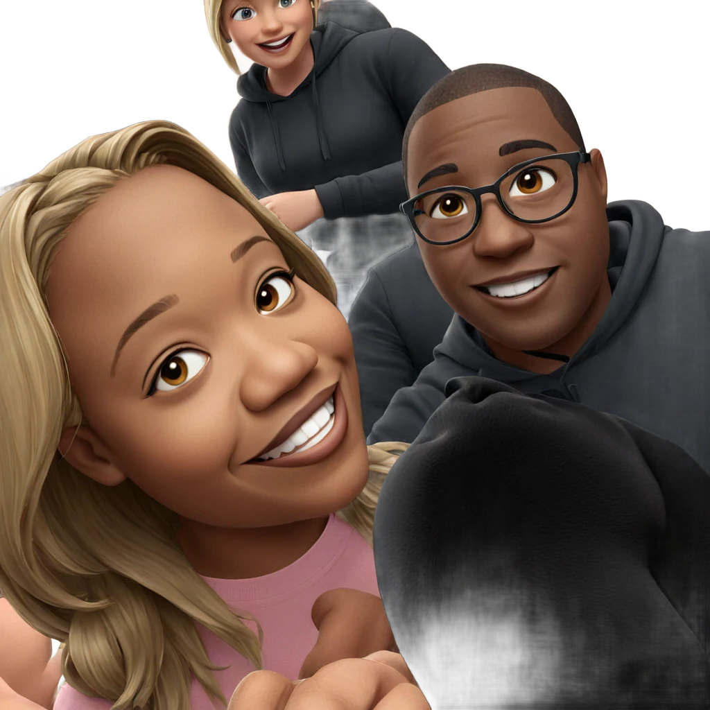 girl smiling with boys emoji