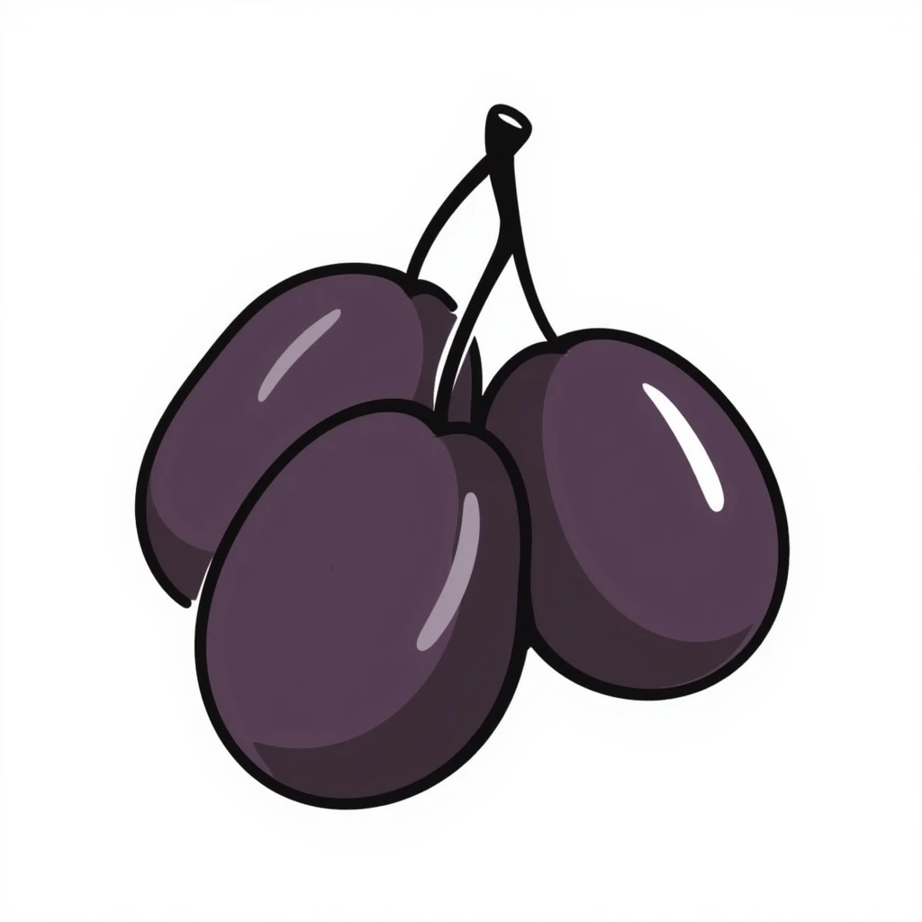 Plums emoji