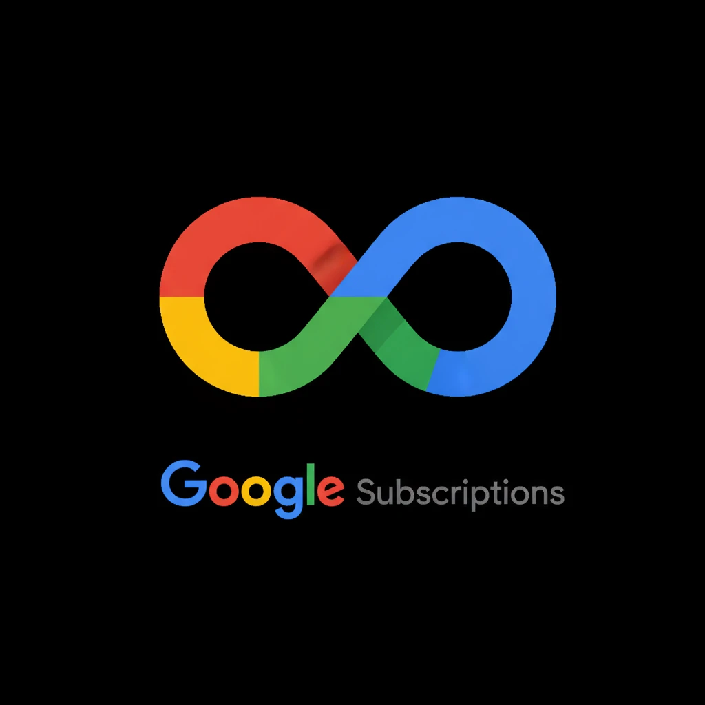 Используя стилистику логотипов Google для поисковика и Cloud сервиса сгенерируй логотип для Google подписок emoji