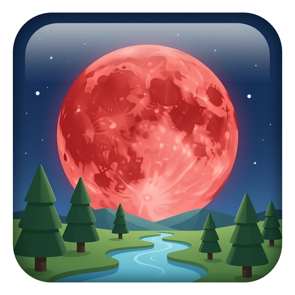Red moon emoji