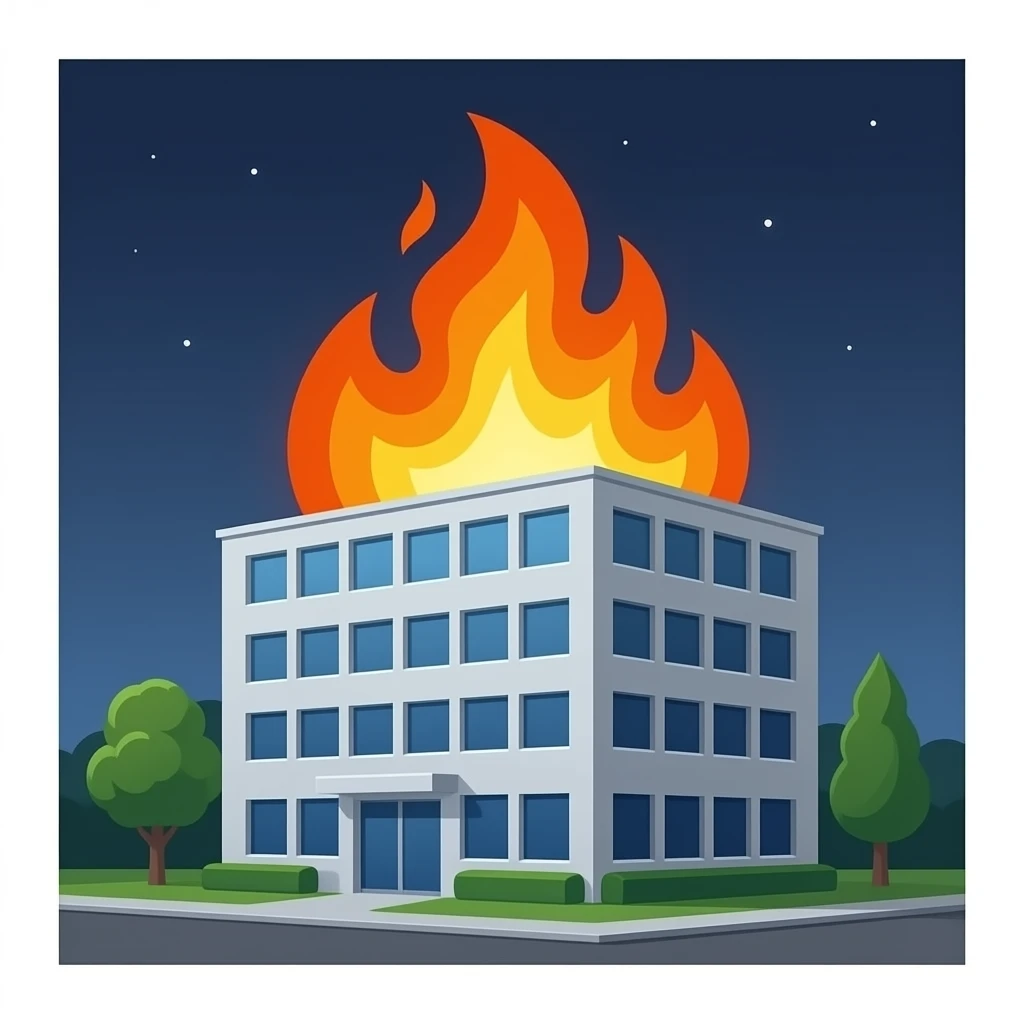 Company on fire emoji
