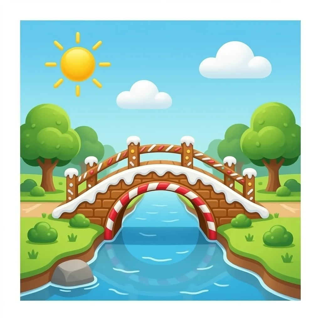 Gingerbread bridge emoji
