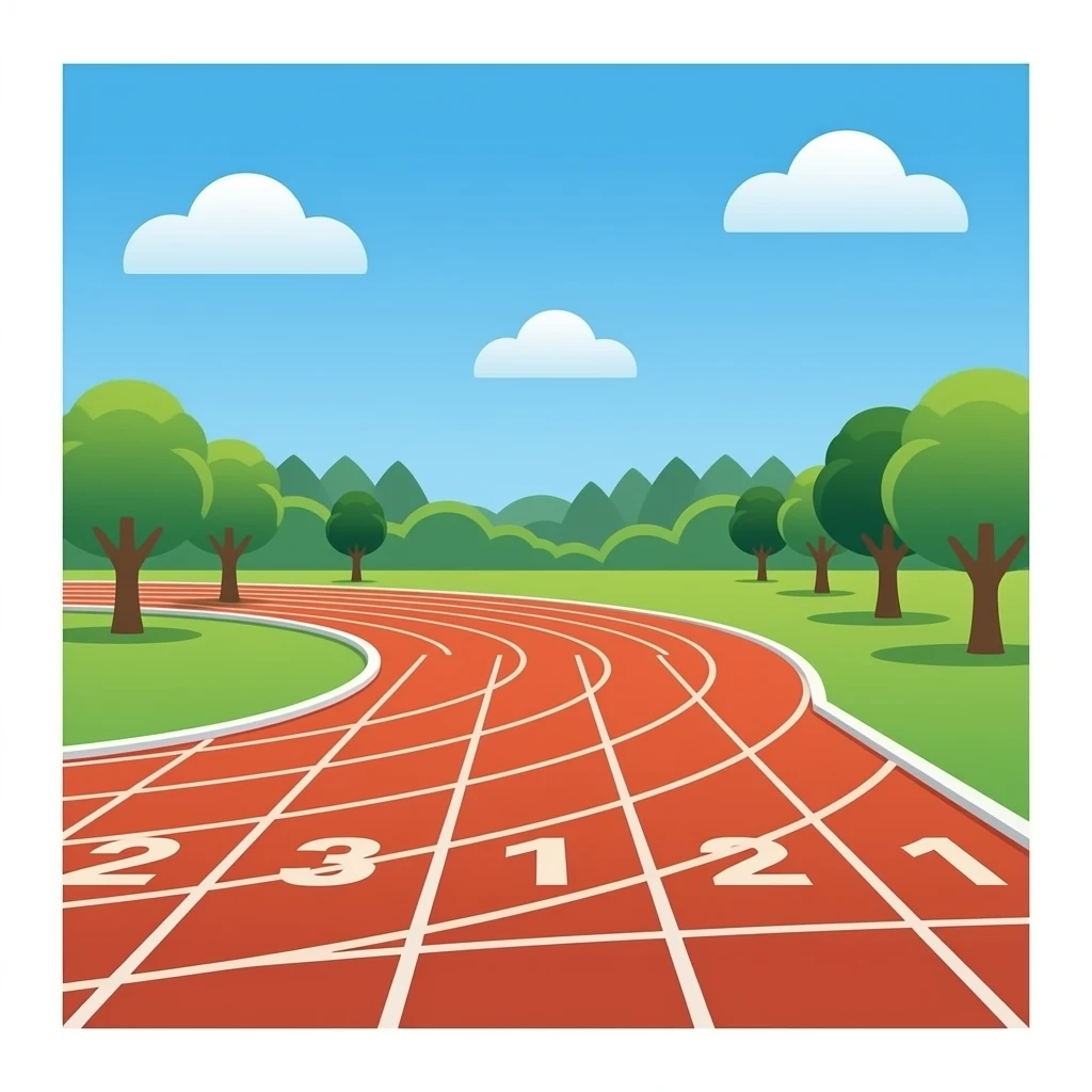 a trackfield with no background emoji
